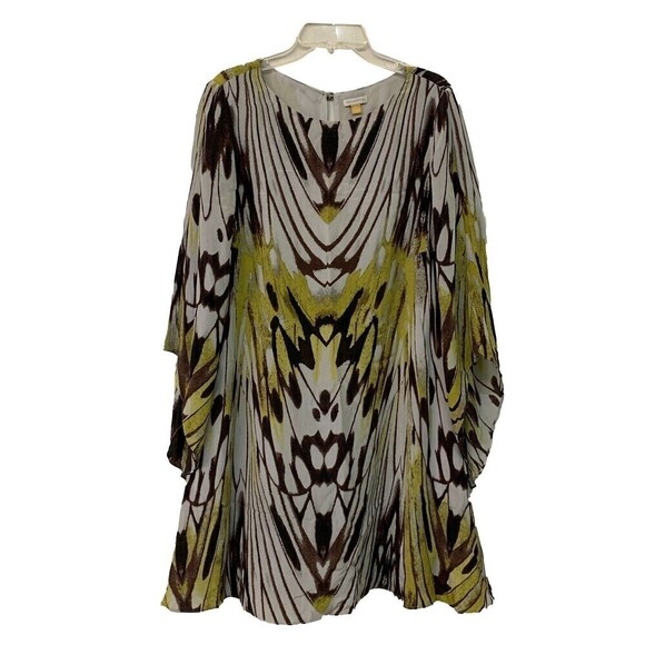 Leifsdottir Anthropologie Womens Size 0 Silk Sarita Swing Dress Cocktail Party - Picture 2 of 8